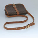 CELINE Macadam Canvas Shoulder Bag PVC Leather Brown Auth 111596-7