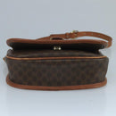 CELINE Macadam Canvas Shoulder Bag PVC Leather Brown Auth 111596-5