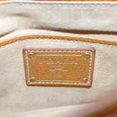 PRADA Shoulder Bag Canvas Brown Gold Auth 111606-22