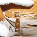 PRADA Shoulder Bag Canvas Brown Gold Auth 111606-25