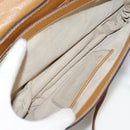 PRADA Shoulder Bag Canvas Brown Gold Auth 111606-27