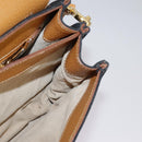 PRADA Shoulder Bag Canvas Brown Gold Auth 111606-28