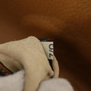 PRADA Shoulder Bag Canvas Brown Gold Auth 111606-11