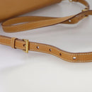 PRADA Shoulder Bag Canvas Brown Gold Auth 111606-8