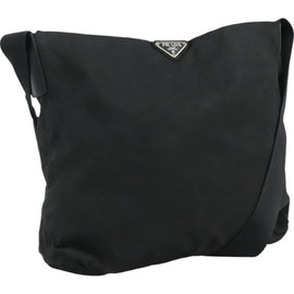 PRADA Shoulder Bag Nylon Black Auth 111609