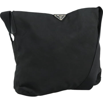PRADA Shoulder Bag Nylon Black Auth 111609