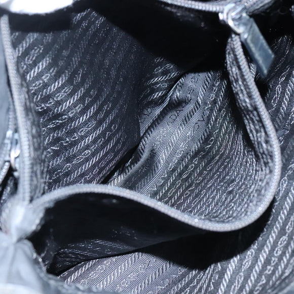 PRADA Shoulder Bag Nylon Black Auth 111609