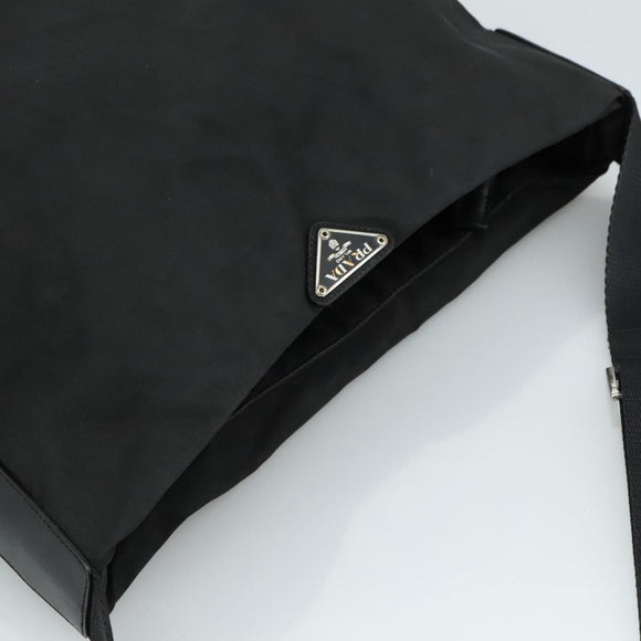 PRADA Shoulder Bag Nylon Black Auth 111609