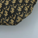 Christian Dior Trotter Canvas Shoulder Bag Navy Gold Auth 111610-9