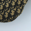 Christian Dior Trotter Canvas Shoulder Bag Navy Gold Auth 111610-15