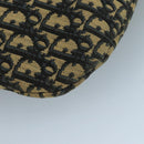 Christian Dior Trotter Canvas Shoulder Bag Navy Gold Auth 111610-16