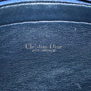 Christian Dior Trotter Canvas Shoulder Bag Navy Gold Auth 111610-11