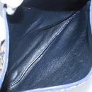 Christian Dior Trotter Canvas Shoulder Bag Navy Gold Auth 111610-12