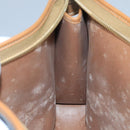 Christian Dior Honeycomb Canvas Clutch Bag PVC Leather Black Gold Auth 111627-12