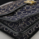 CELINE C Sulky Hand Bag Canvas Navy Auth 111628-9