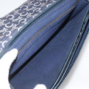 CELINE C Sulky Hand Bag Canvas Navy Auth 111628-11