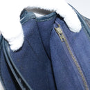 CELINE C Sulky Hand Bag Canvas Navy Auth 111628-19