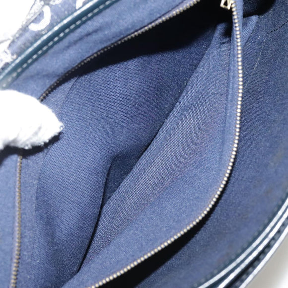 CELINE C Sulky Hand Bag Canvas Navy Auth 111628