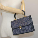 CELINE C Sulky Hand Bag Canvas Navy Auth 111628-24