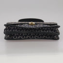 CELINE C Sulky Hand Bag Canvas Navy Auth 111628-5