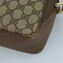 GUCCI GG Supreme Web Sherry Line Shoulder Bag PVC Beige Red Green Auth 111654-15