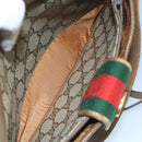 GUCCI GG Supreme Web Sherry Line Shoulder Bag PVC Beige Red Green Auth 111654-23