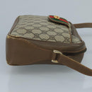 GUCCI GG Supreme Web Sherry Line Shoulder Bag PVC Beige Red Green Auth 111654-3
