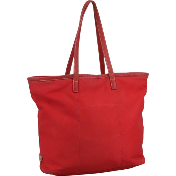 PRADA Tote Bag Nylon Red Auth 111657
