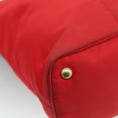 PRADA Tote Bag Nylon Red Auth 111657-9
