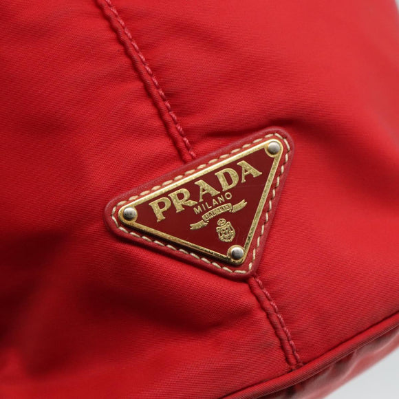 PRADA Tote Bag Nylon Red Auth 111657