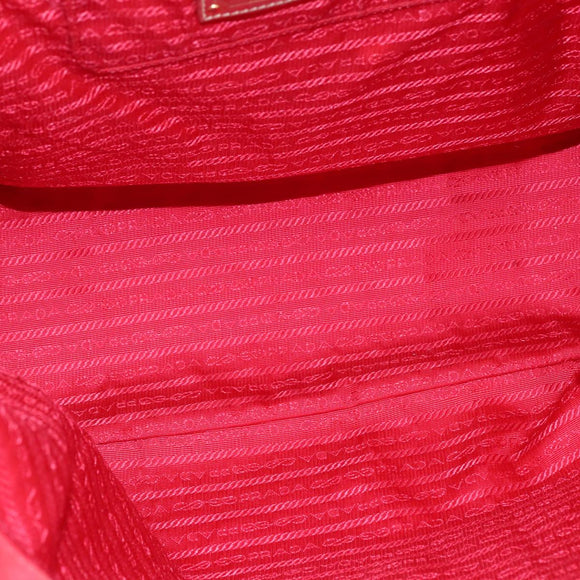 PRADA Tote Bag Nylon Red Auth 111657