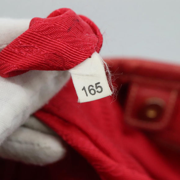 PRADA Tote Bag Nylon Red Auth 111657