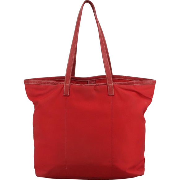 PRADA Tote Bag Nylon Red Auth 111657