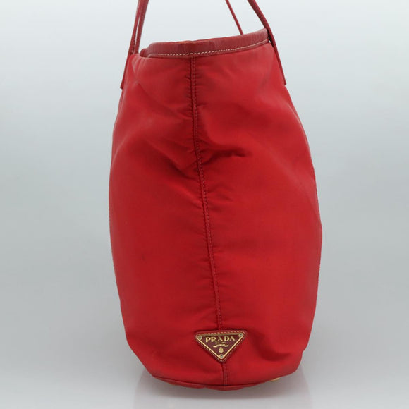 PRADA Tote Bag Nylon Red Auth 111657
