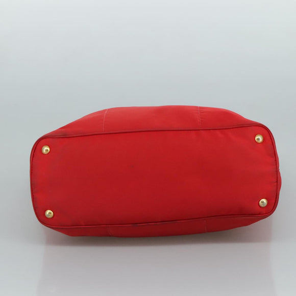 PRADA Tote Bag Nylon Red Auth 111657