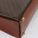 CELINE Macadam Canvas Hand Bag PVC Leather 2way Brown Auth 111670-17