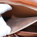 CELINE Macadam Canvas Hand Bag PVC Leather 2way Brown Auth 111670-11