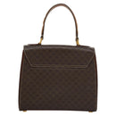 CELINE Macadam Canvas Hand Bag PVC Leather 2way Brown Auth 111670-2