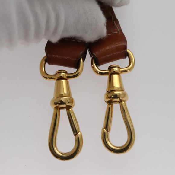 CELINE Macadam Canvas Hand Bag PVC Leather 2way Brown Auth 111670