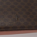 CELINE Macadam Canvas Hand Bag PVC Leather 2way Brown Auth 111670-3