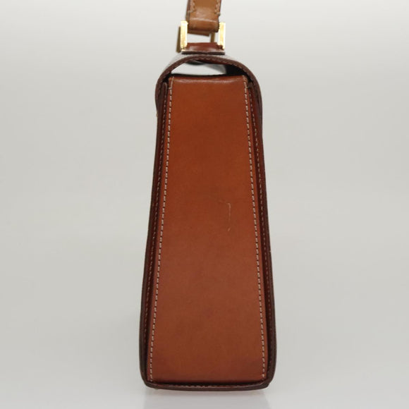 CELINE Macadam Canvas Hand Bag PVC Leather 2way Brown Auth 111670