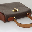 CELINE Macadam Canvas Hand Bag PVC Leather 2way Brown Auth 111670-7