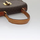 CELINE Macadam Canvas Hand Bag PVC Leather 2way Brown Auth 111670-8