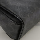 GUCCI GG Supreme Hand Bag PVC Leather Black Gold 116 02 080 Auth 111672-15