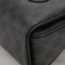 GUCCI GG Supreme Hand Bag PVC Leather Black Gold 116 02 080 Auth 111672-18