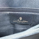 GUCCI GG Supreme Hand Bag PVC Leather Black Gold 116 02 080 Auth 111672-20