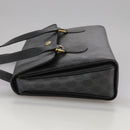 GUCCI GG Supreme Hand Bag PVC Leather Black Gold 116 02 080 Auth 111672-3