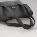 GUCCI GG Supreme Hand Bag PVC Leather Black Gold 116 02 080 Auth 111672-7