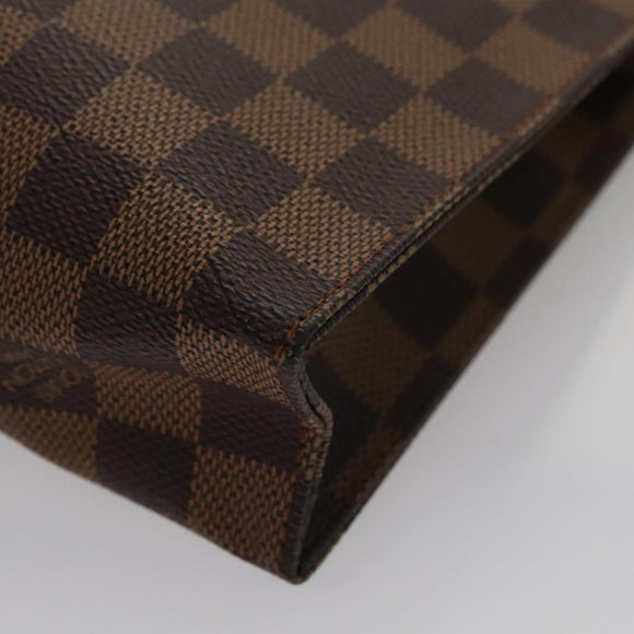 LOUIS VUITTON Damier Ebene Poche Toilette 26 Pouch N47543 LV Auth 111679