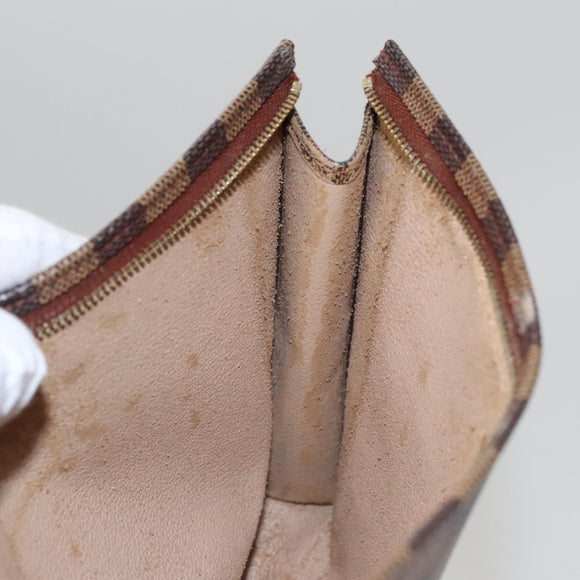 LOUIS VUITTON Damier Ebene Poche Toilette 26 Pouch N47543 LV Auth 111679